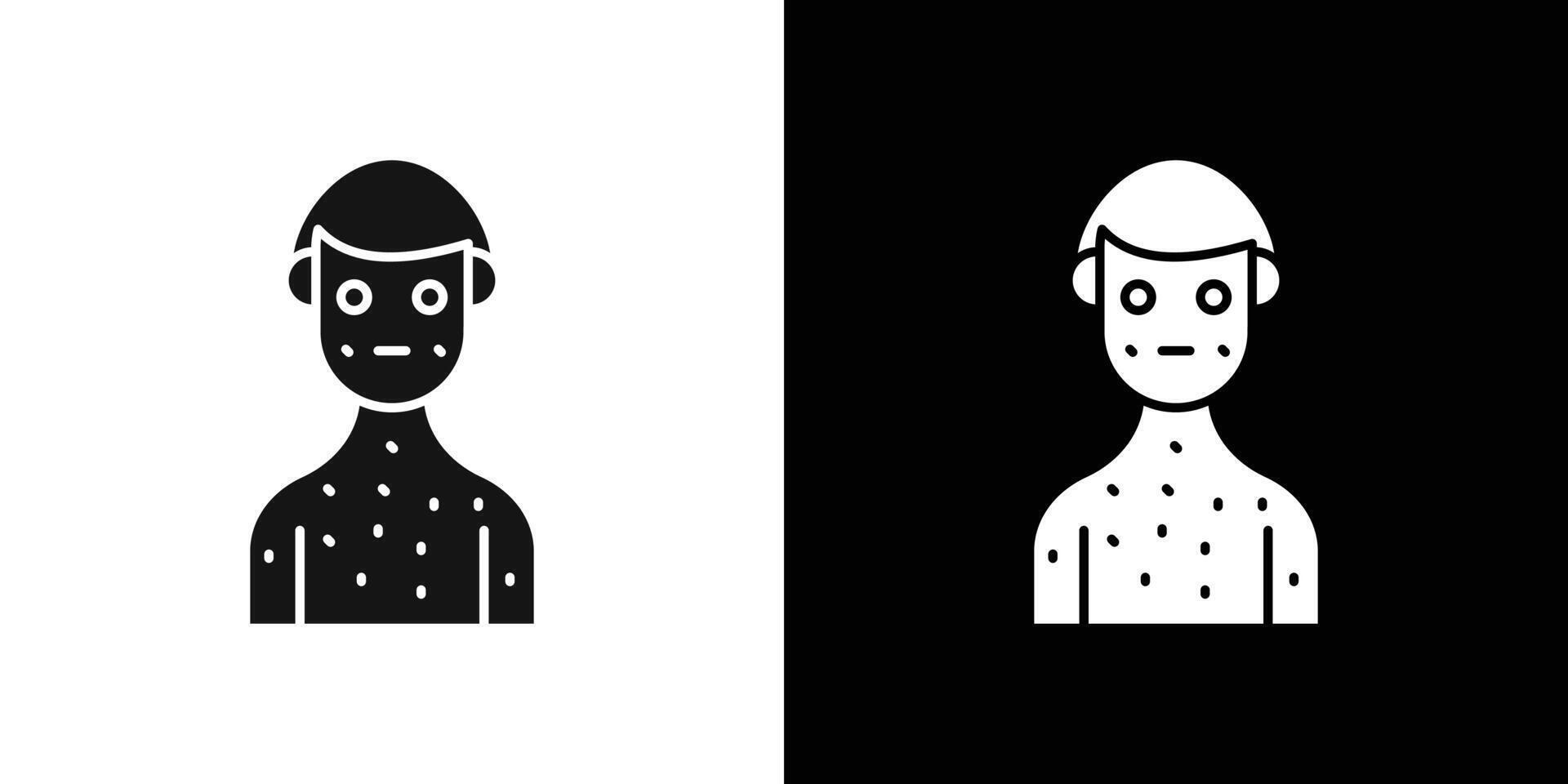 Boy chicken pox icon logo set vector