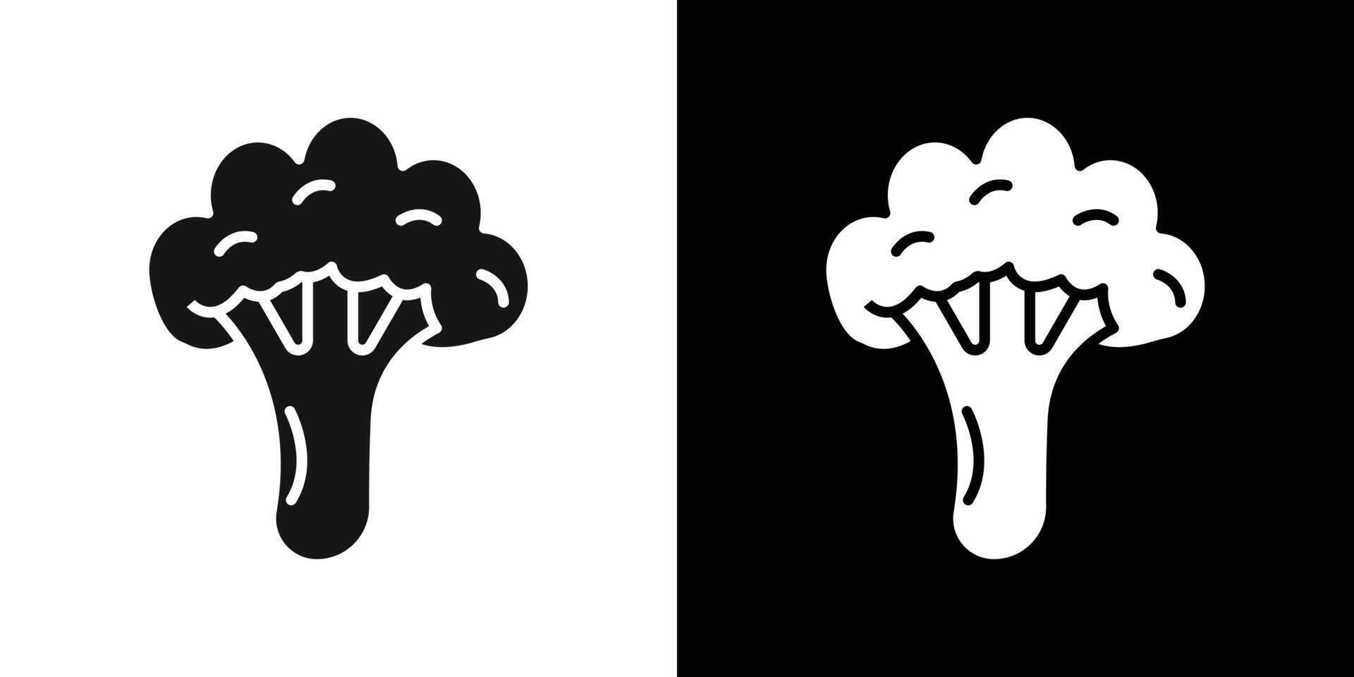 Broccoli icon logo set vector