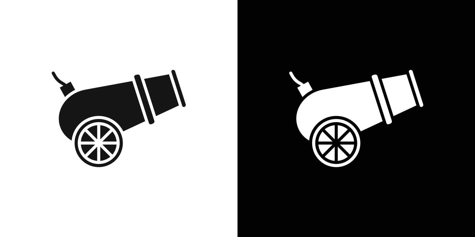 Cannon icon logo set vector