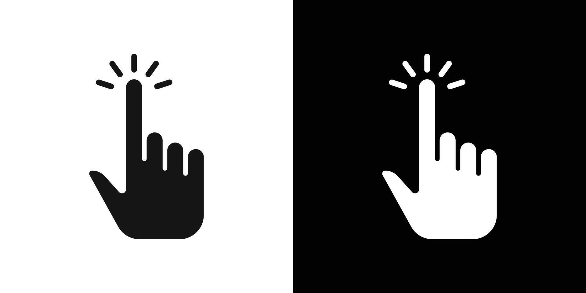 Clicking finger icon logo set vector