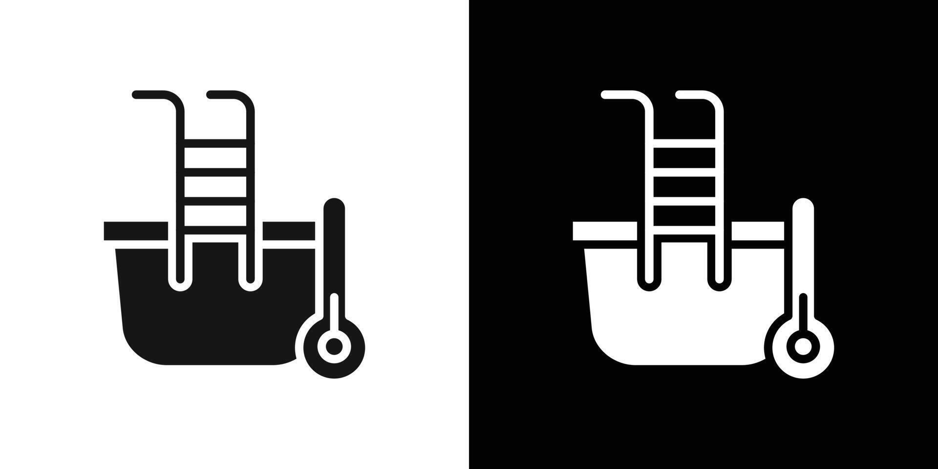 Cold plunge icon logo set vector