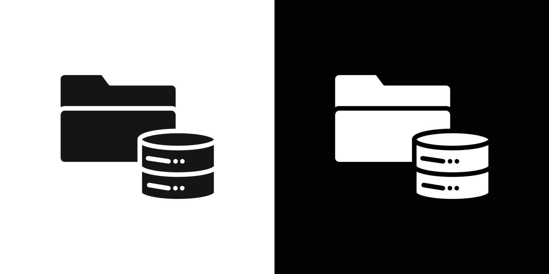 Data storage icon logo set vector