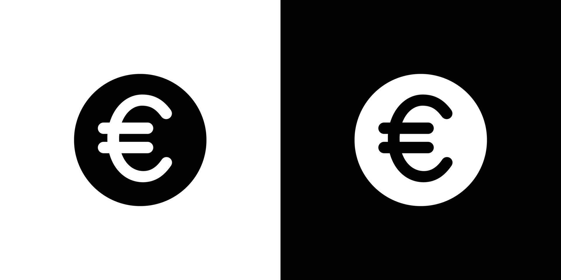 EURO icon logo set vector