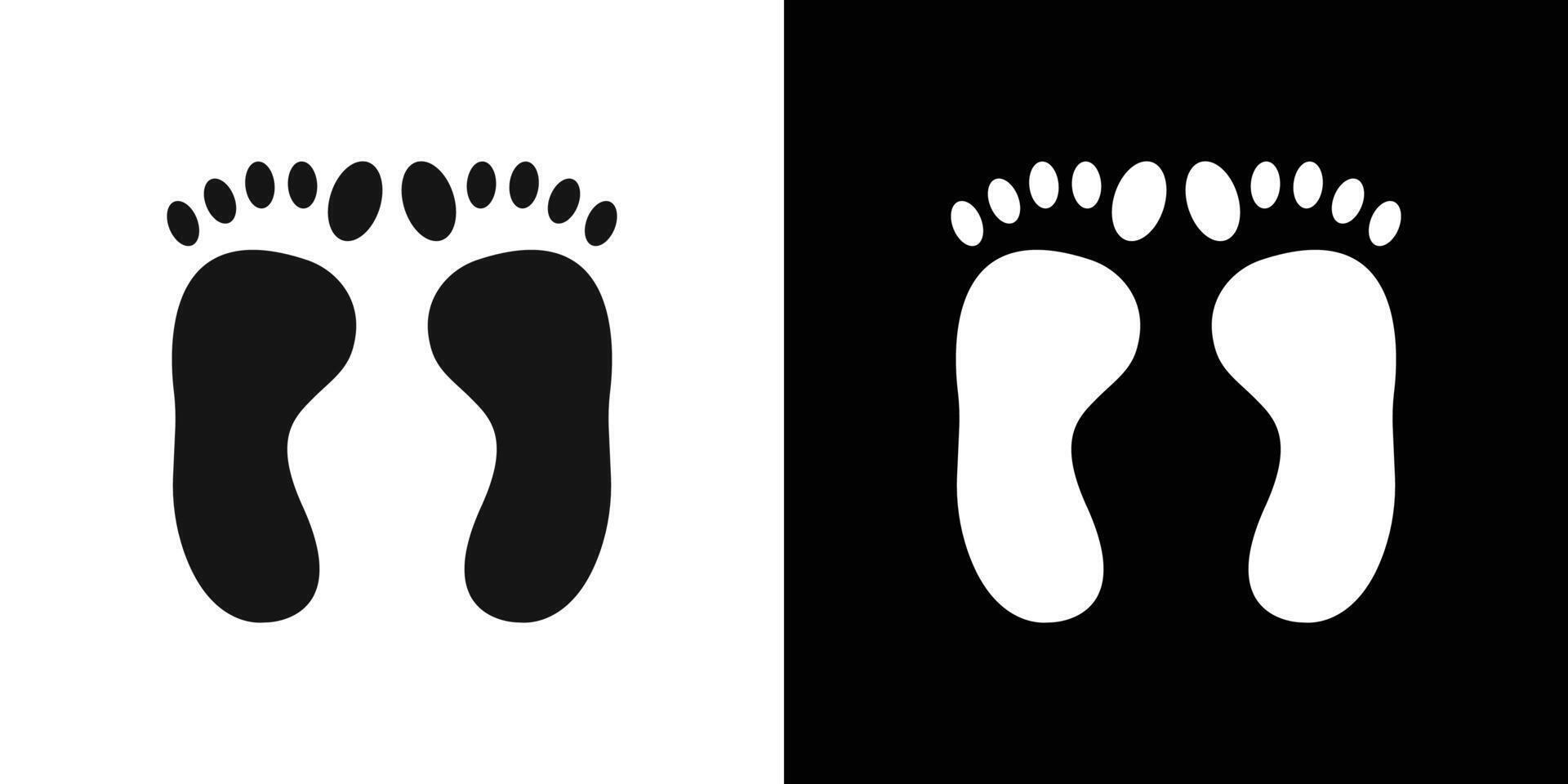 foot icon logo set vector