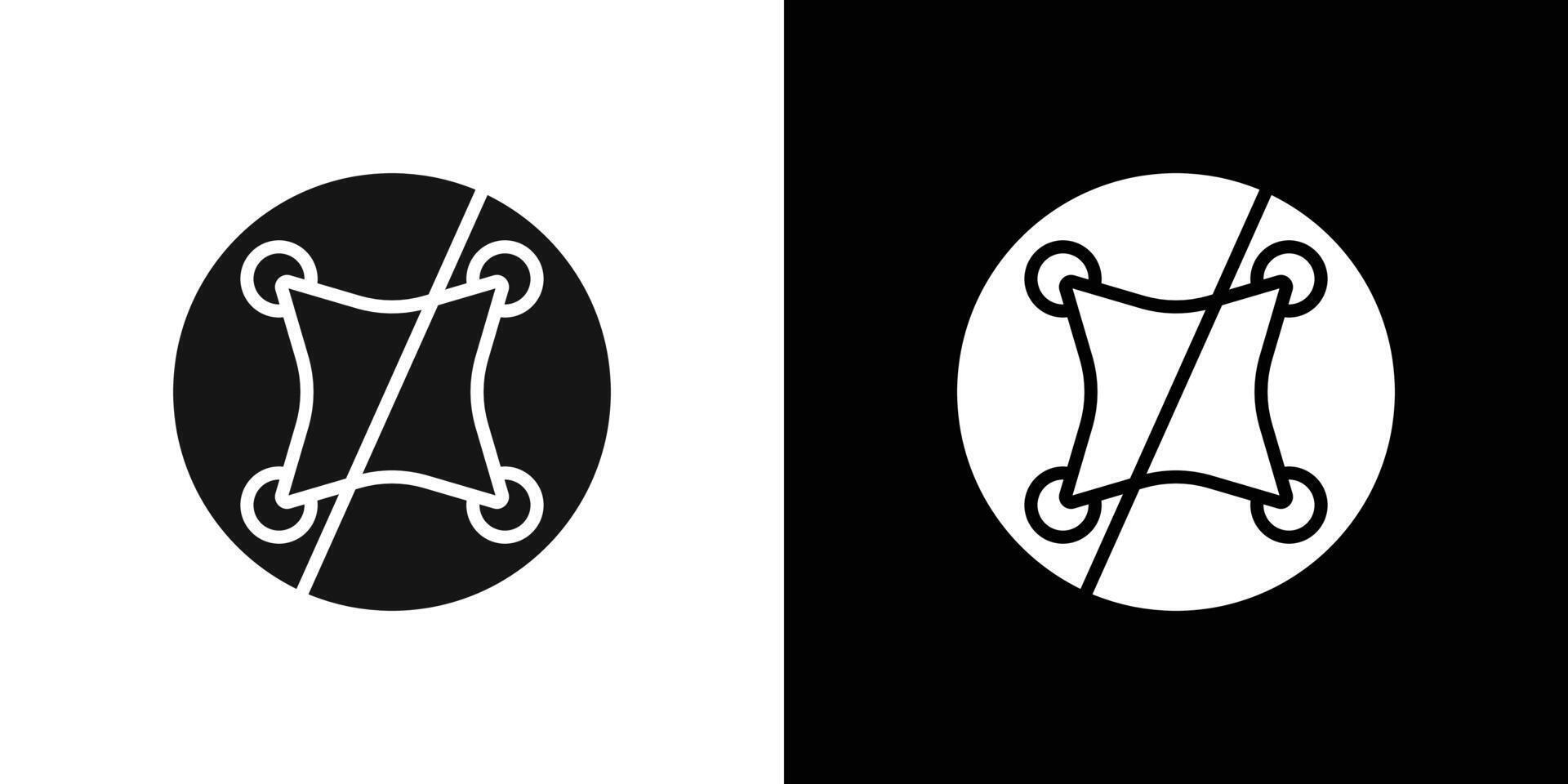 Forbidden Copter icon logo set vector