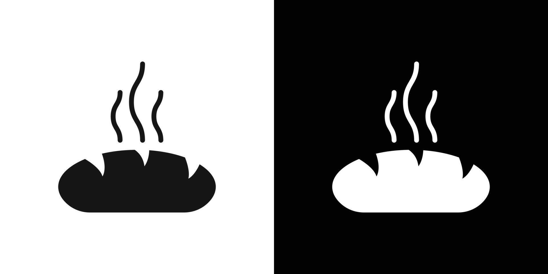 fresh bread icon logo set vector
