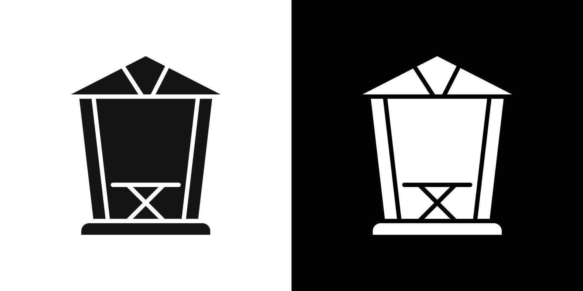 Gazebo icon logo set vector