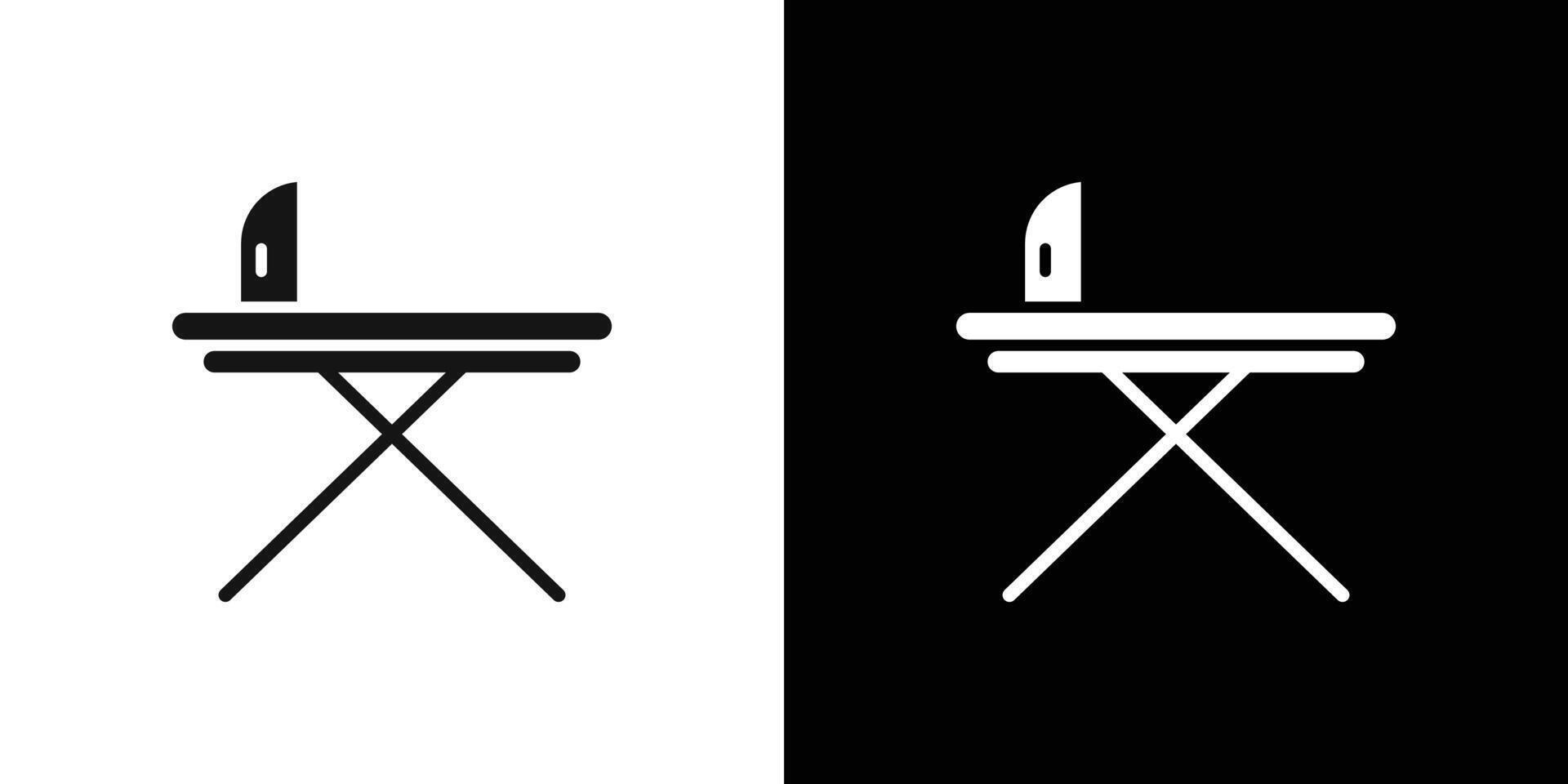 ironing table icon logo set vector