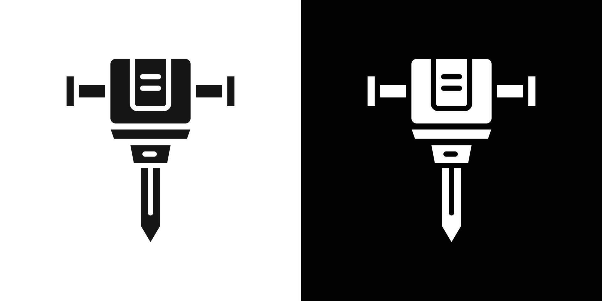 jack hammer icon logo set vector