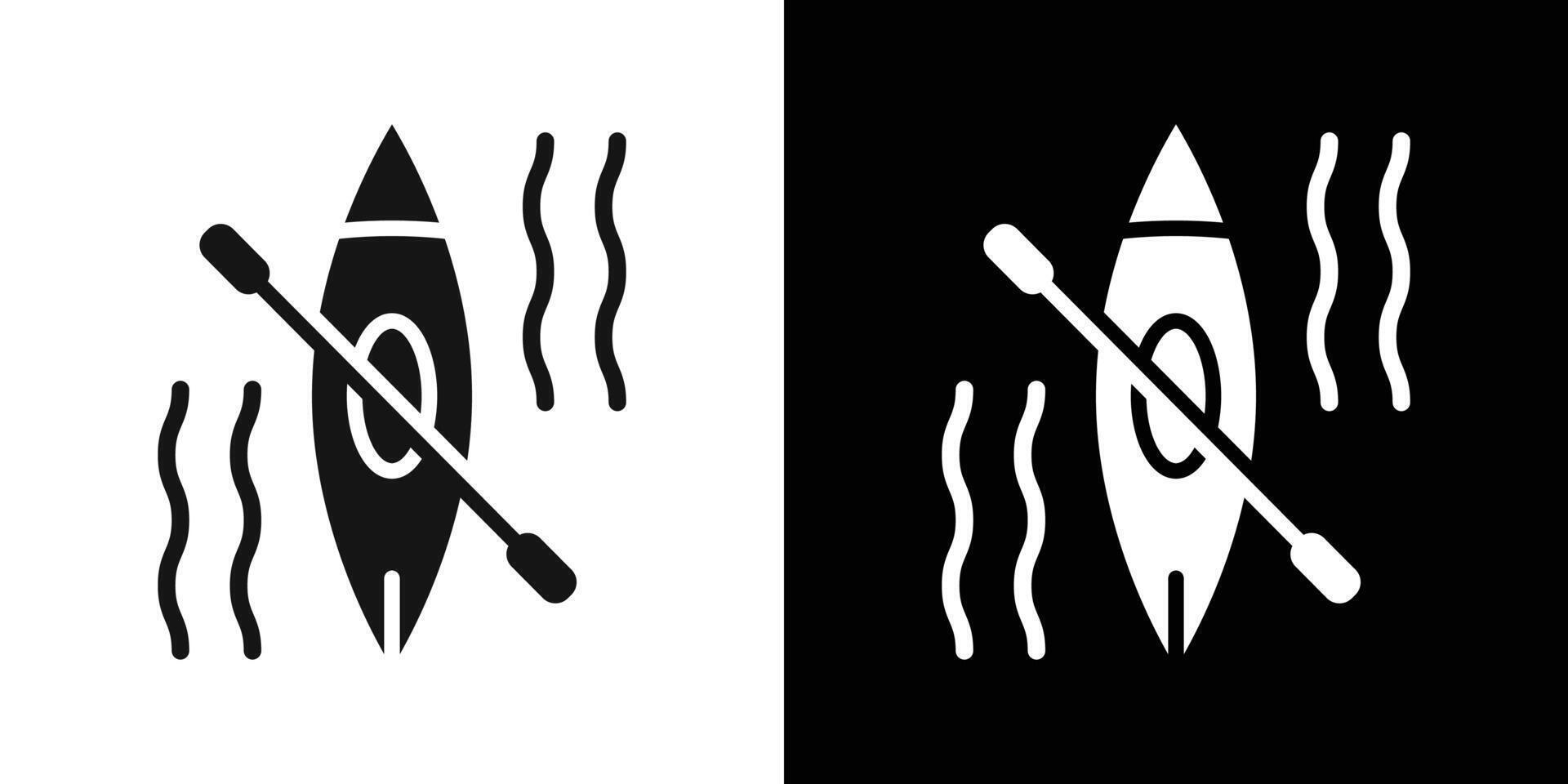 kayak icon logo set vector