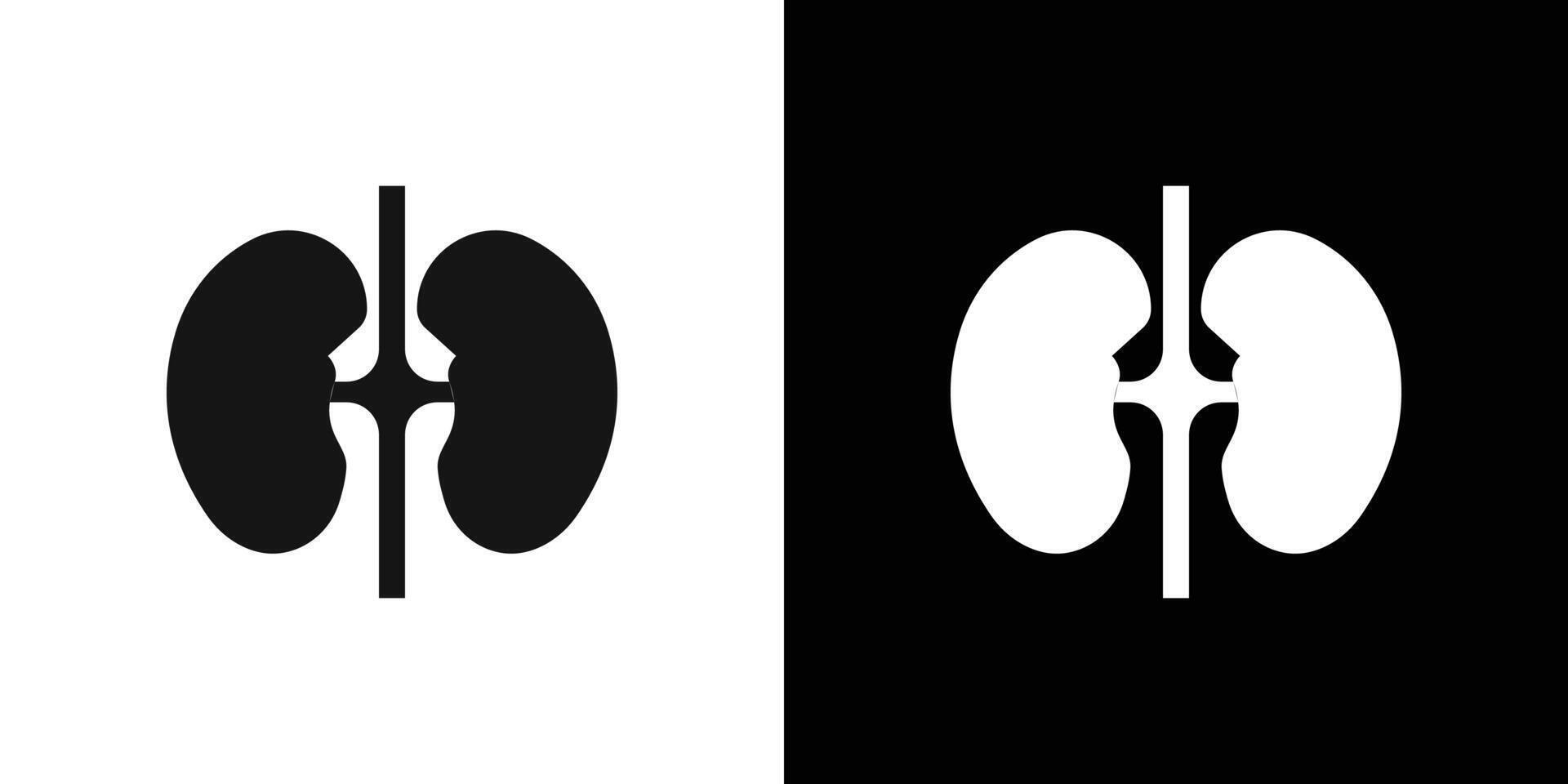 kidney icon logo set vector