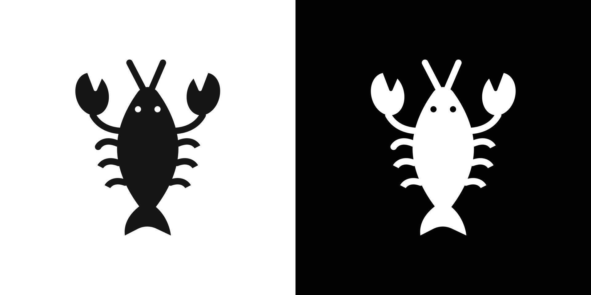 lobster icon logo set vector