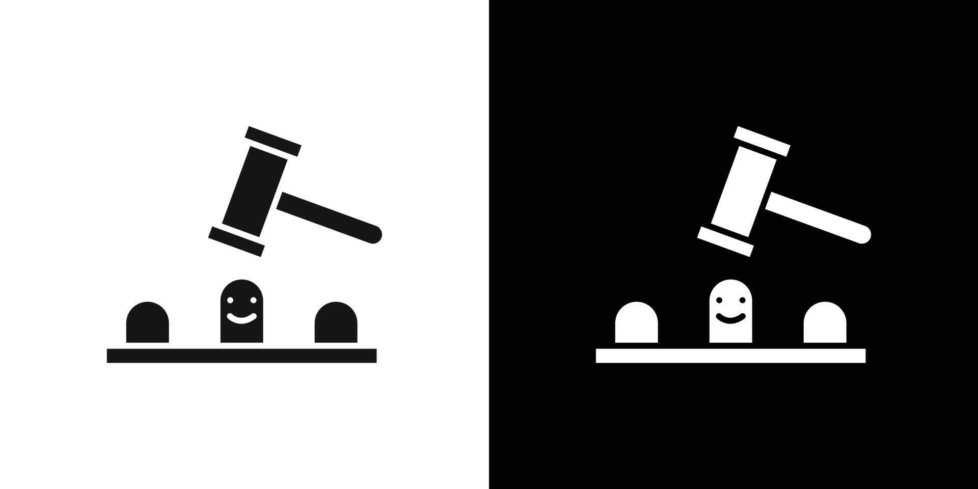 Mole Game Whack icon logo set vector