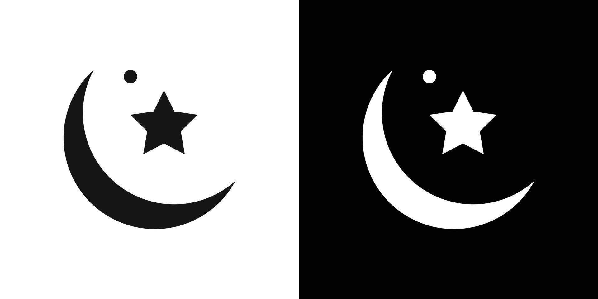 moon outline icon logo set vector