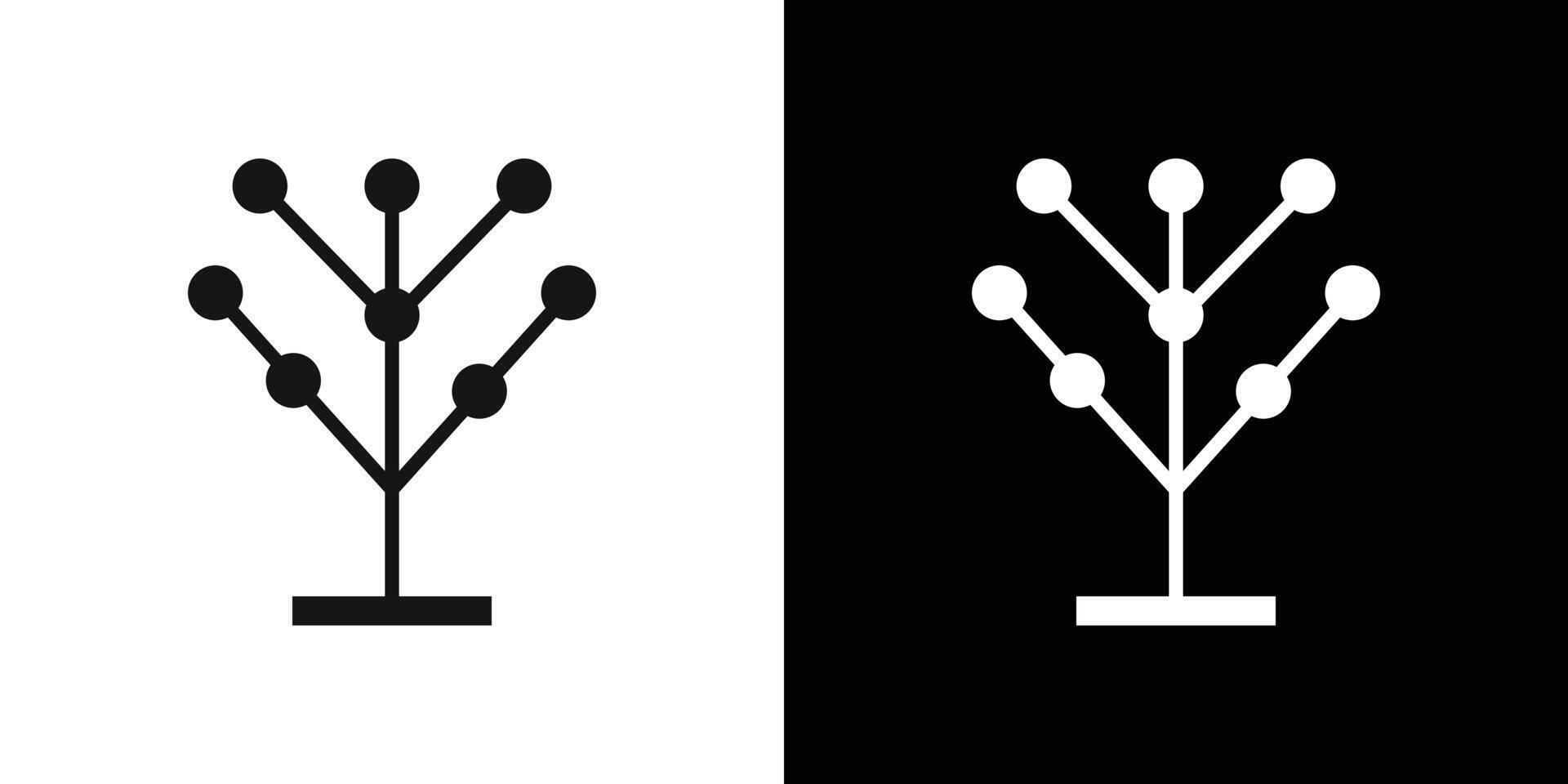 Phylogenetic tree icon logo set vector