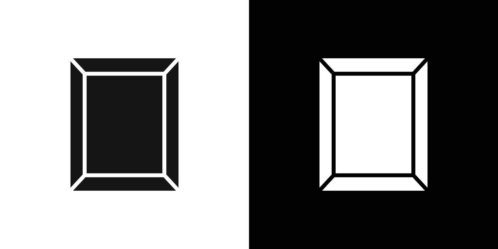 Photo frame icon logo set vector