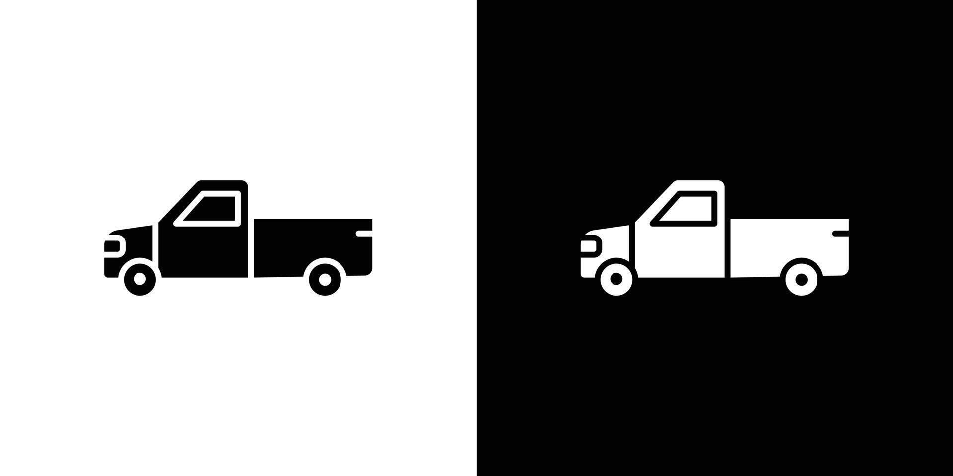 Pickup truck icon logo set vector