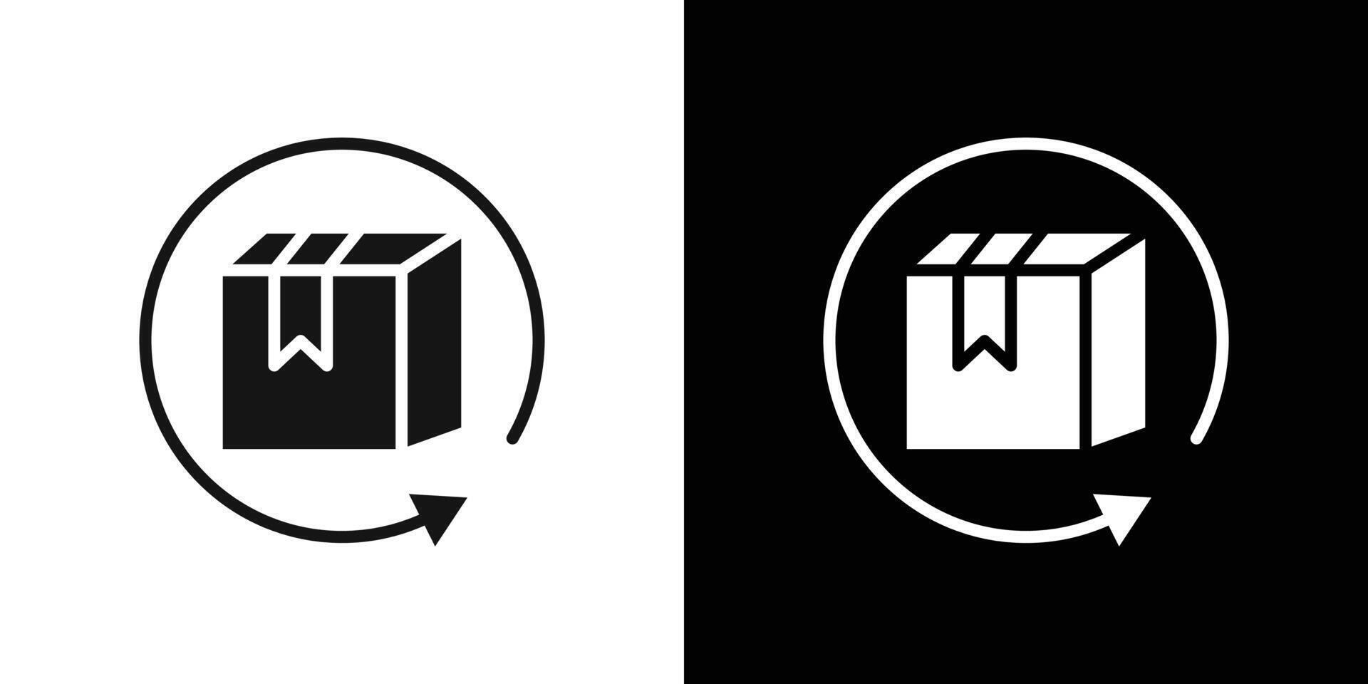 product return Box icon logo set vector