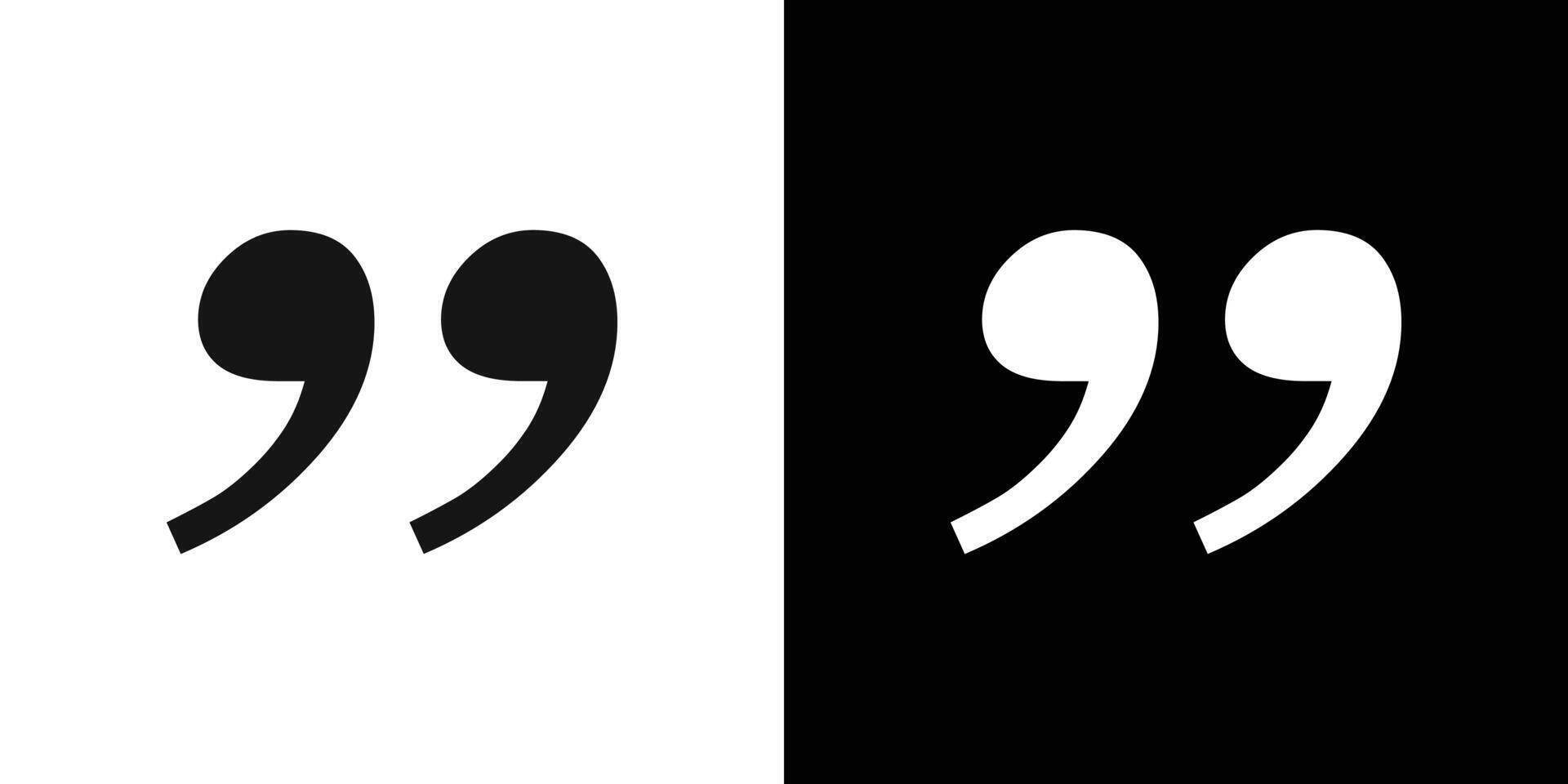 Quote icon logo set vector