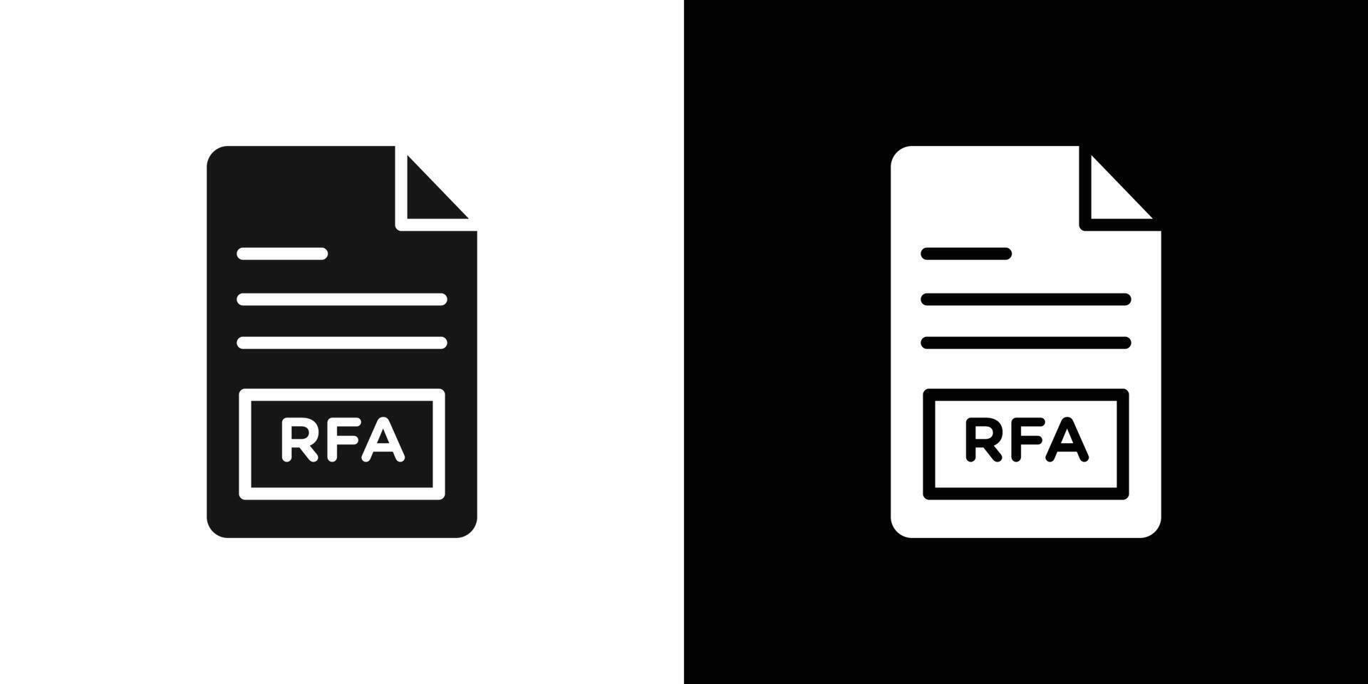 RFA File icon logo set vector