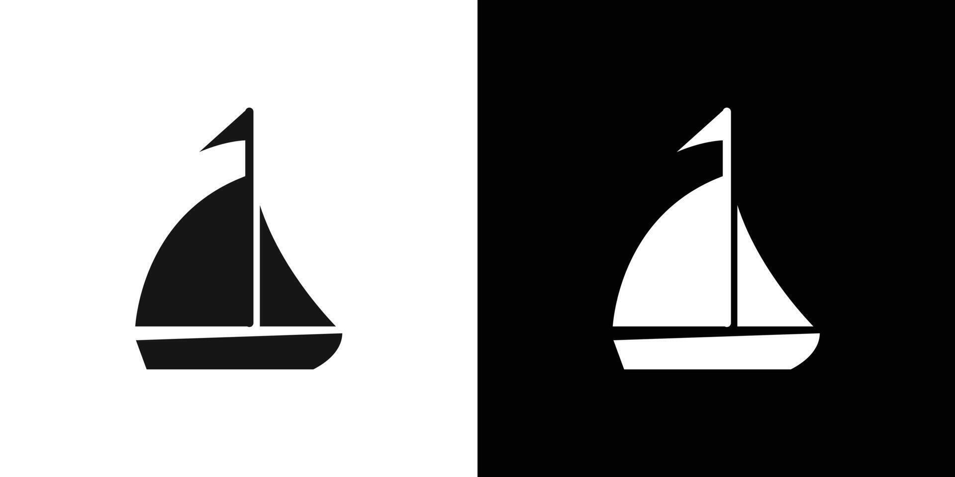 Sailboat icon logo set vector
