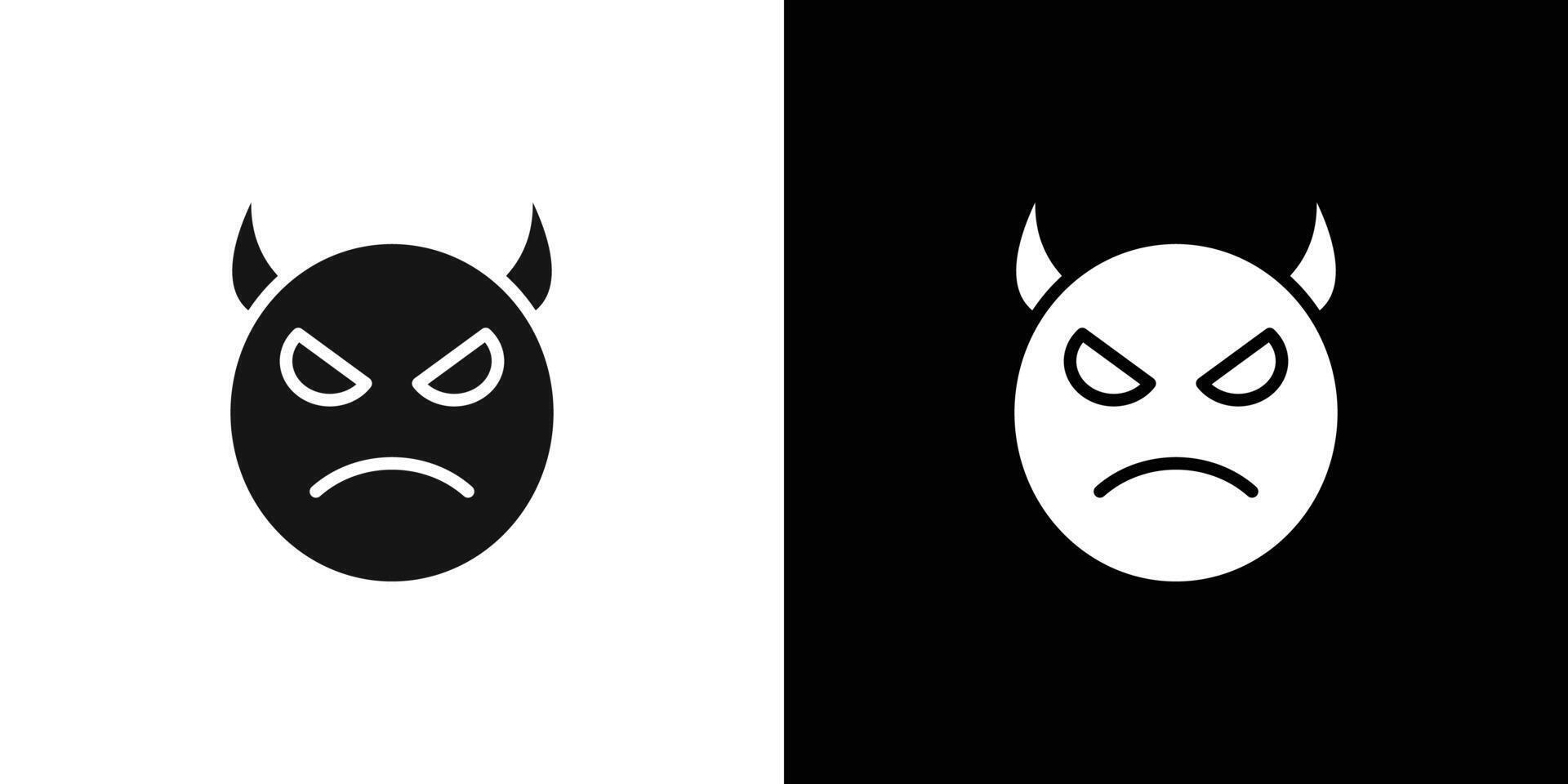satan evil icon logo set vector