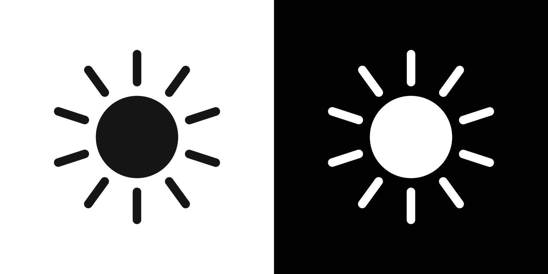Sun icon logo set vector