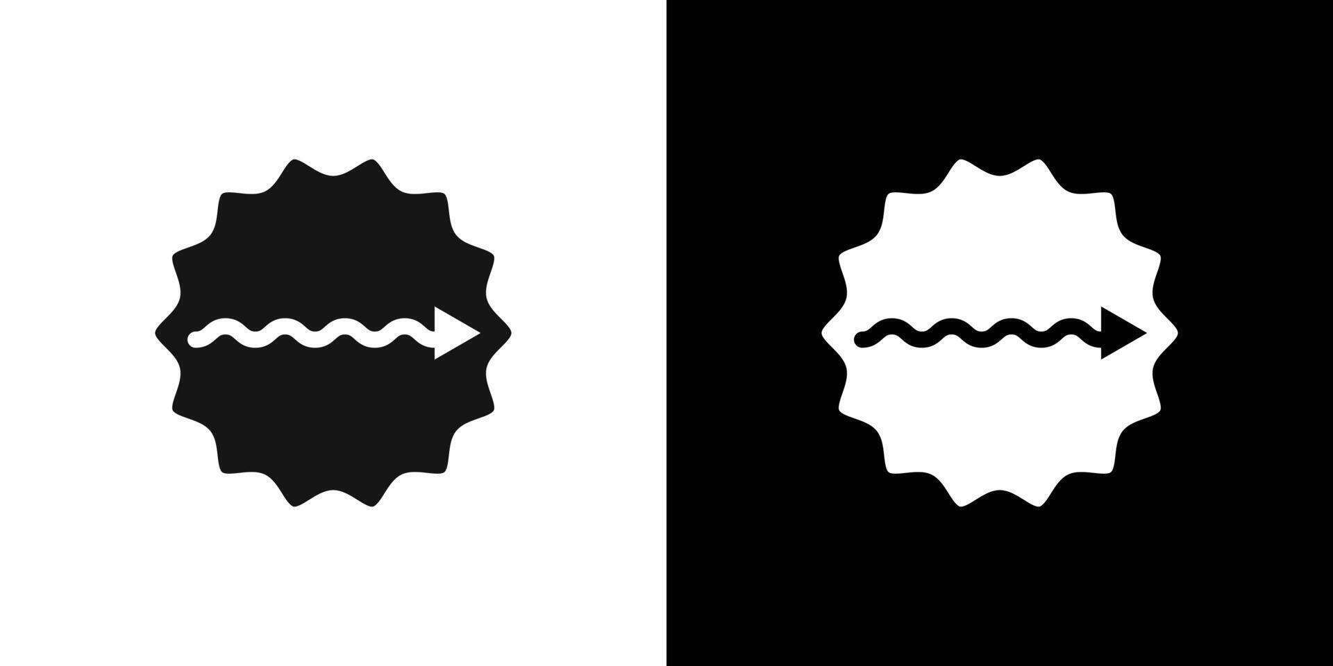 undulating arrow icon logo set vector