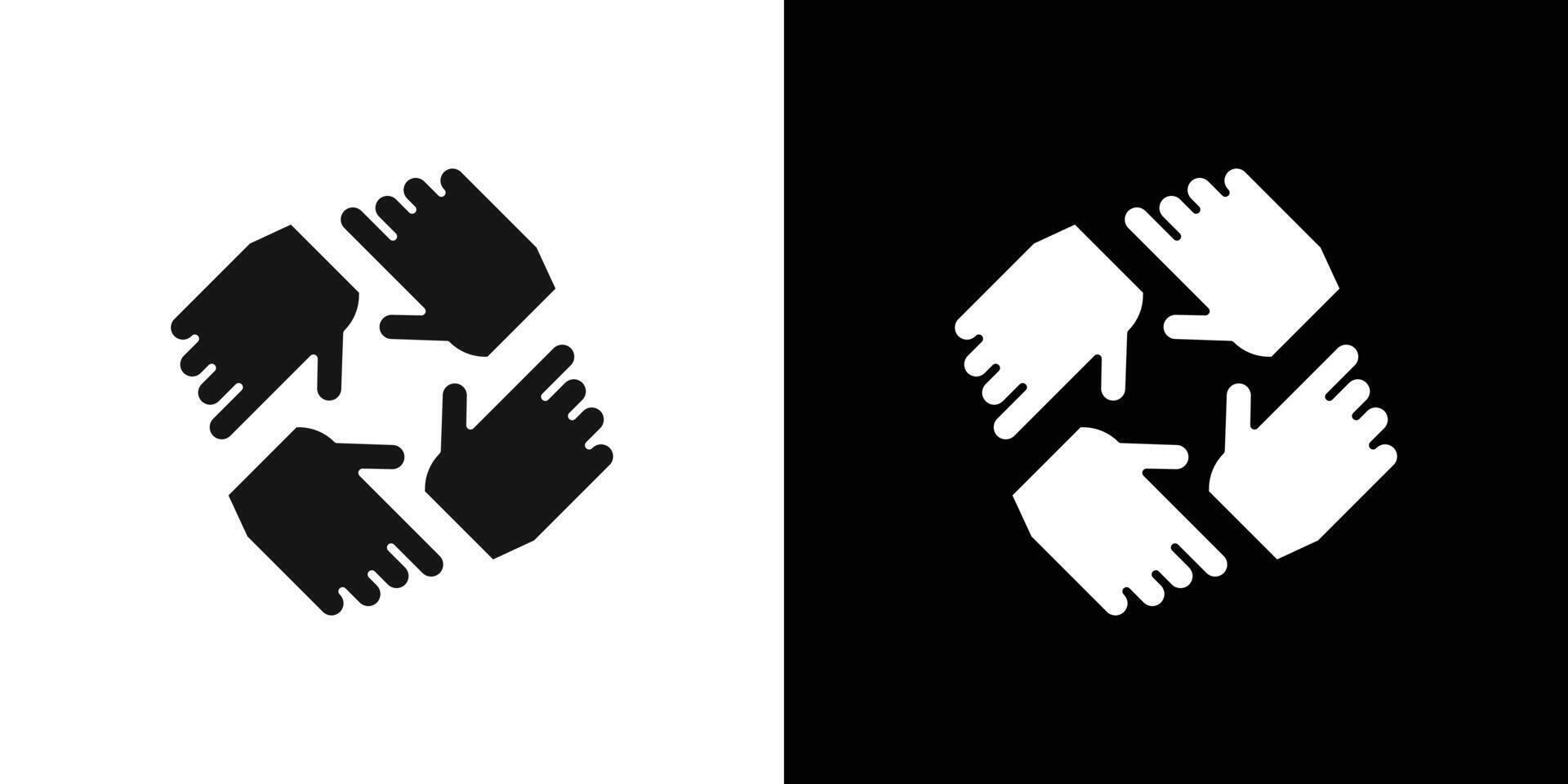 Unity and teamwork icon logo set vector