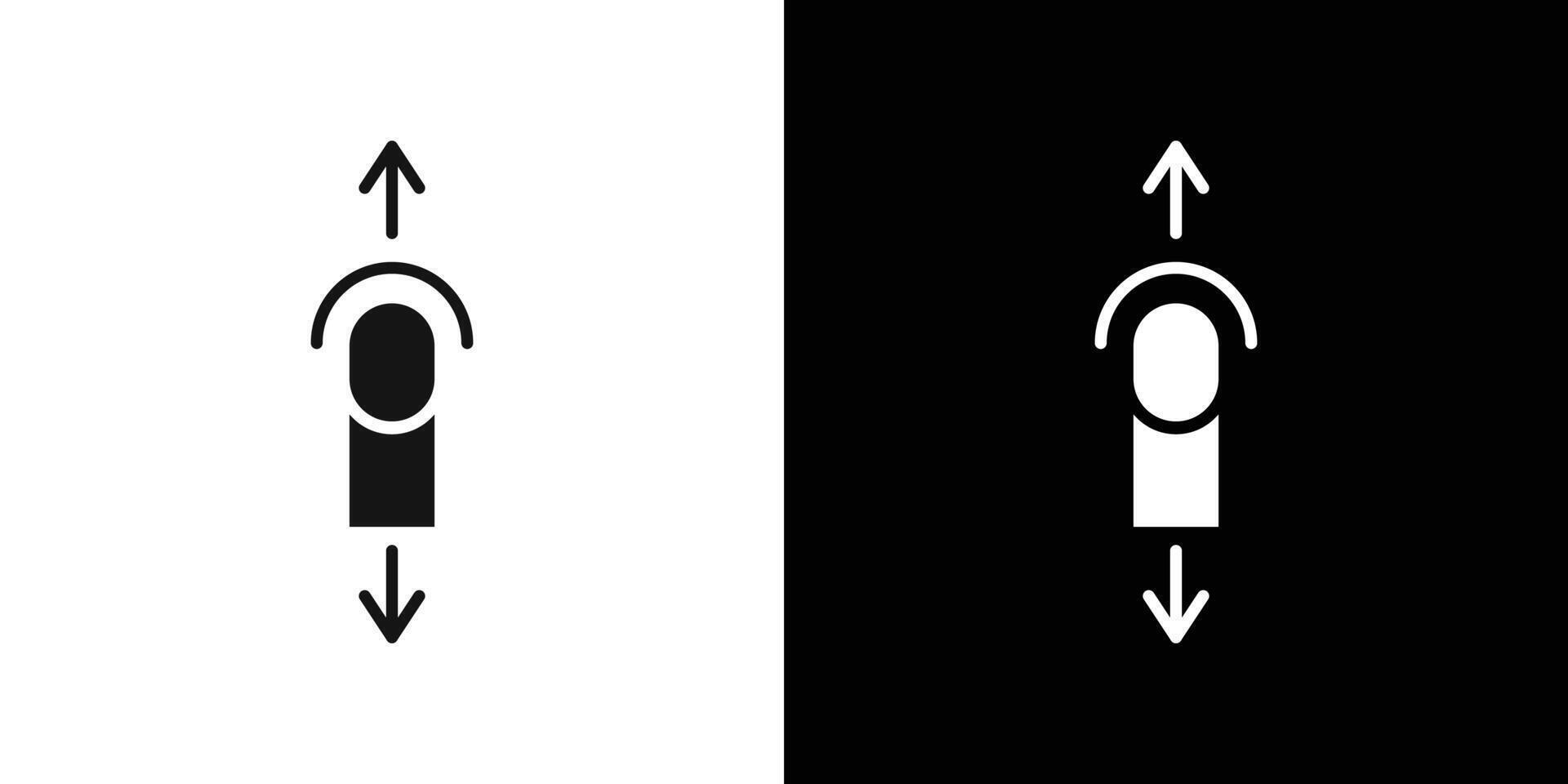 Vertical Swipe Icon logo set vector