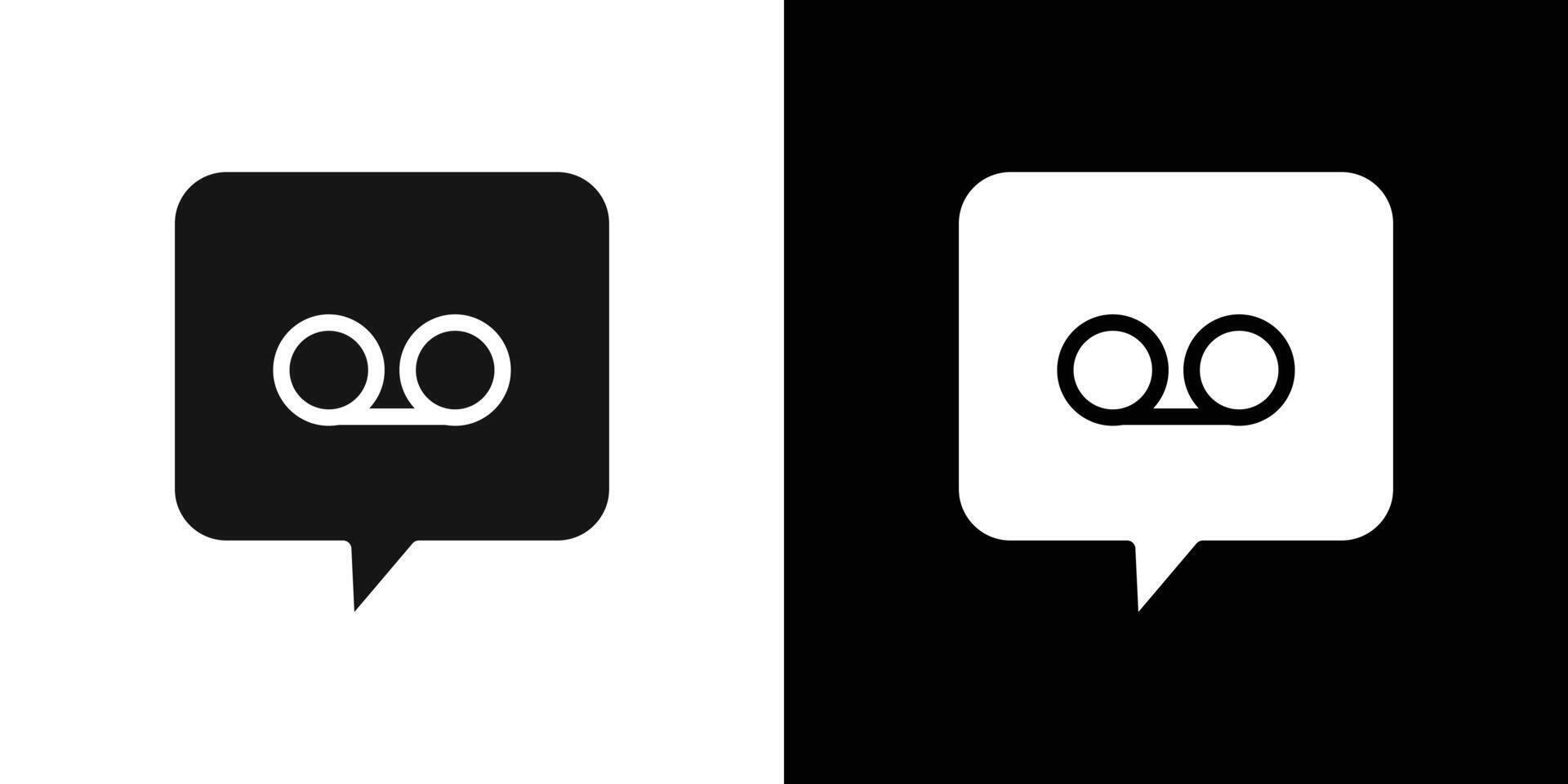 Voicemail icon set vector