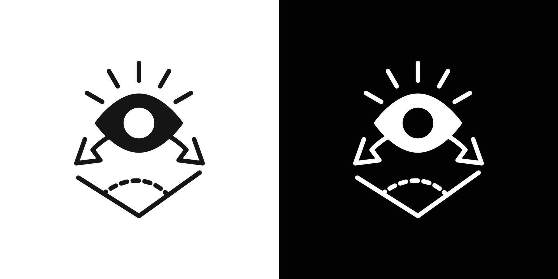 viewing angle icon logo set vector