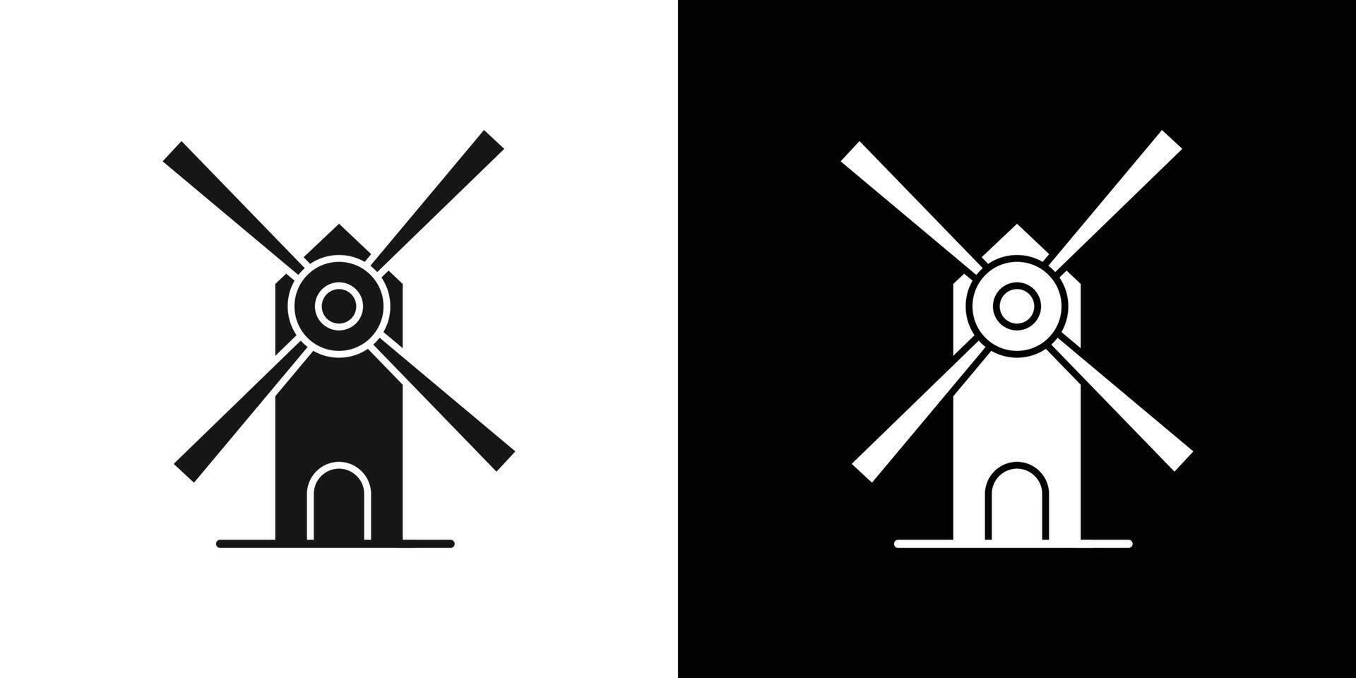 wind mill icon logo set vector