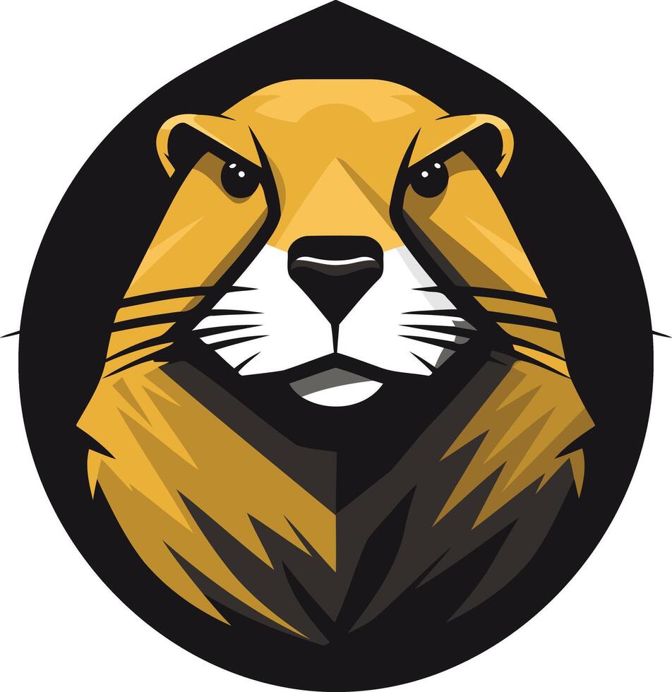 Fierce and powerful, this illustration of a badger's head is perfect for branding and logos vector