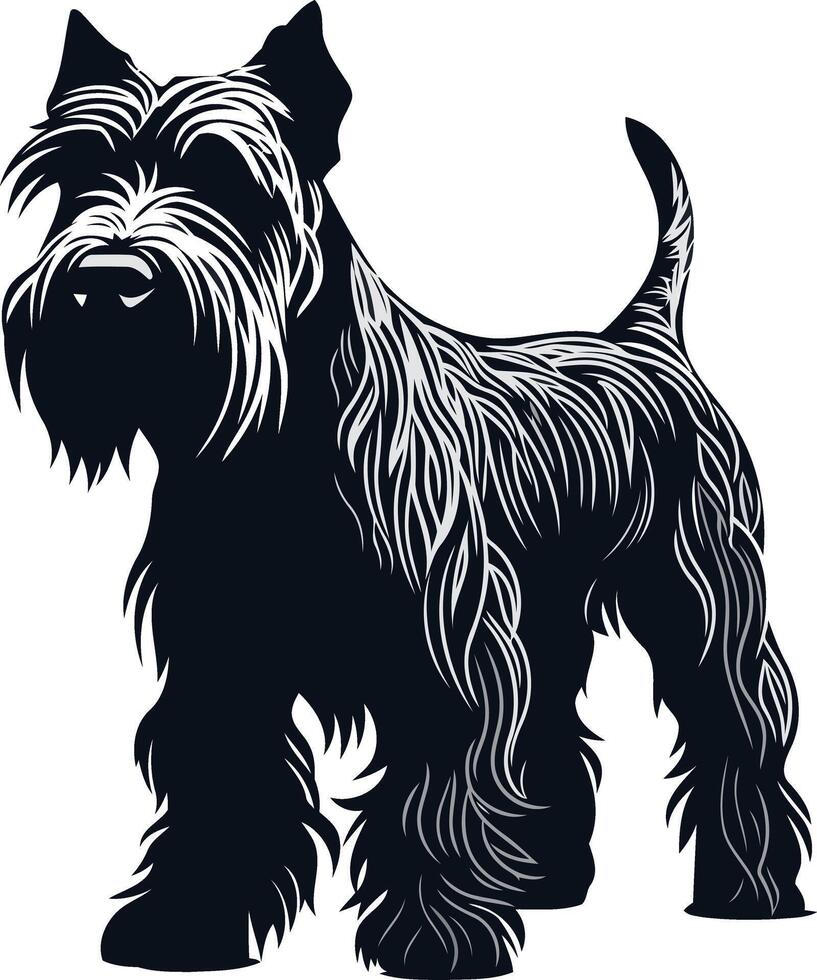 Silhouette of a Miniature Schnauzer vector