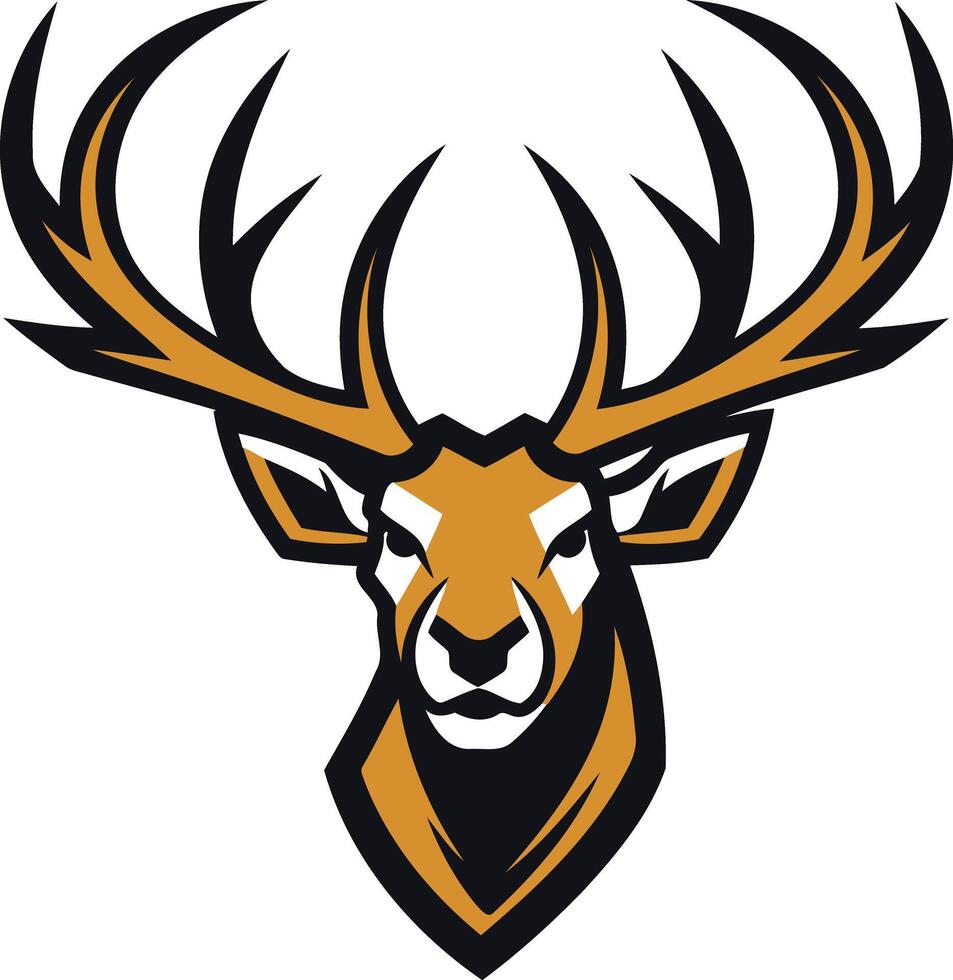 Bold Illustration of a Buck's Head vector