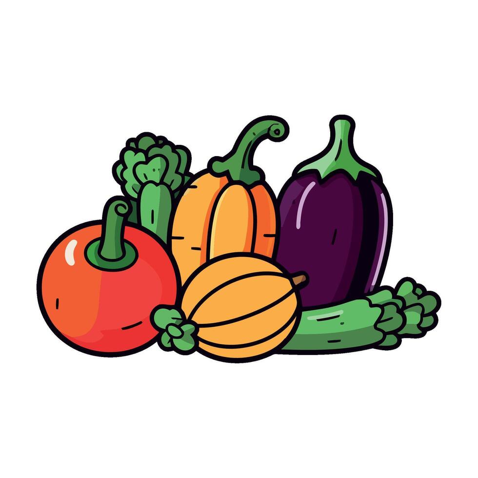 Vegetables icon illustration vector