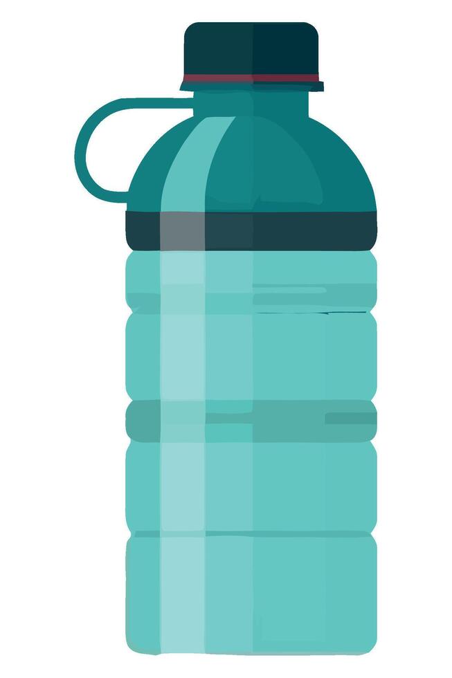 Water bottle with lid vector