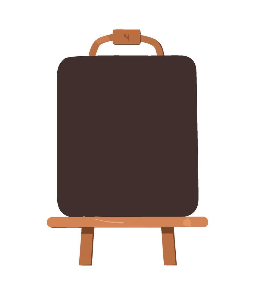 A blackboard with a wooden stand on a white background vector
