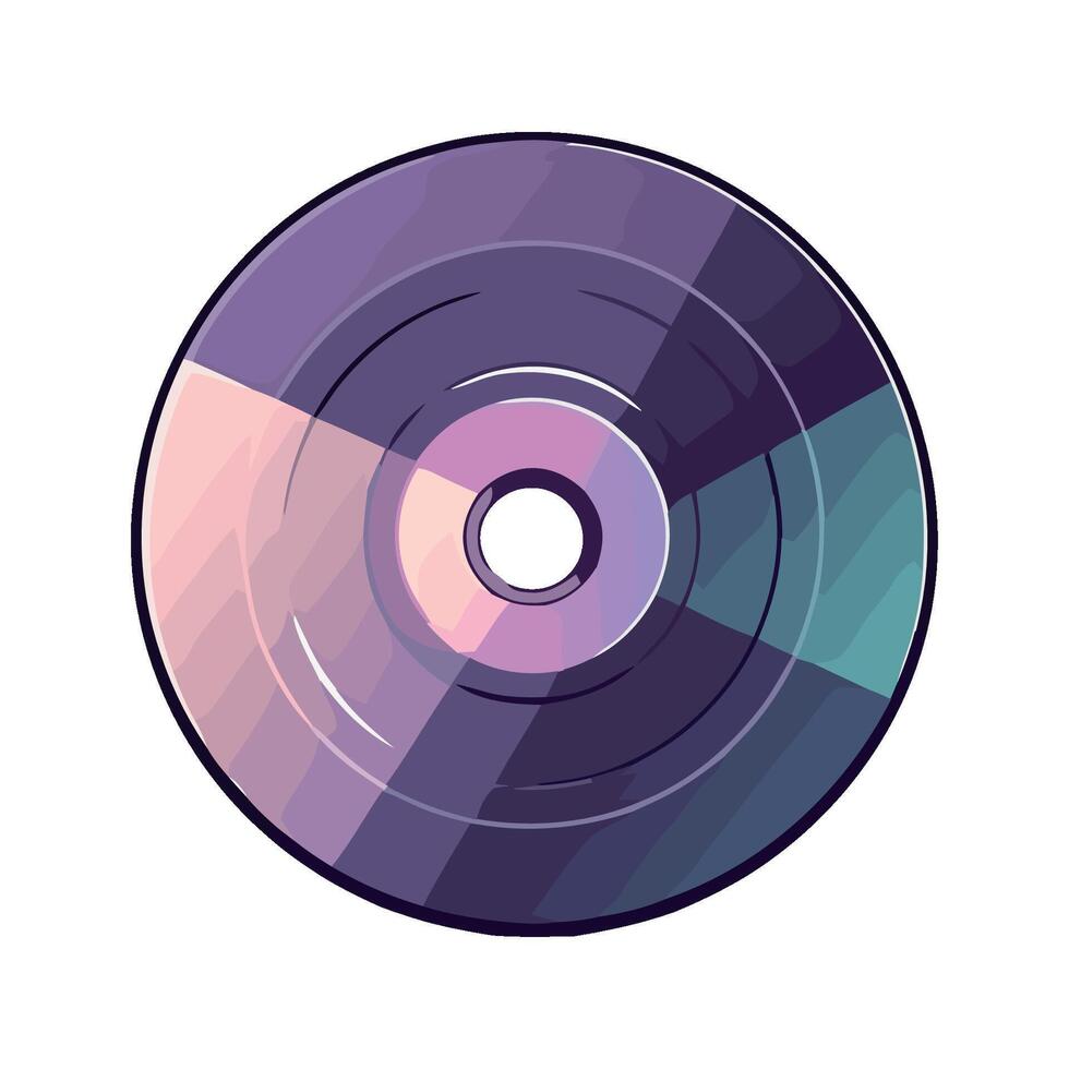 A purple and blue disc with a white background vector