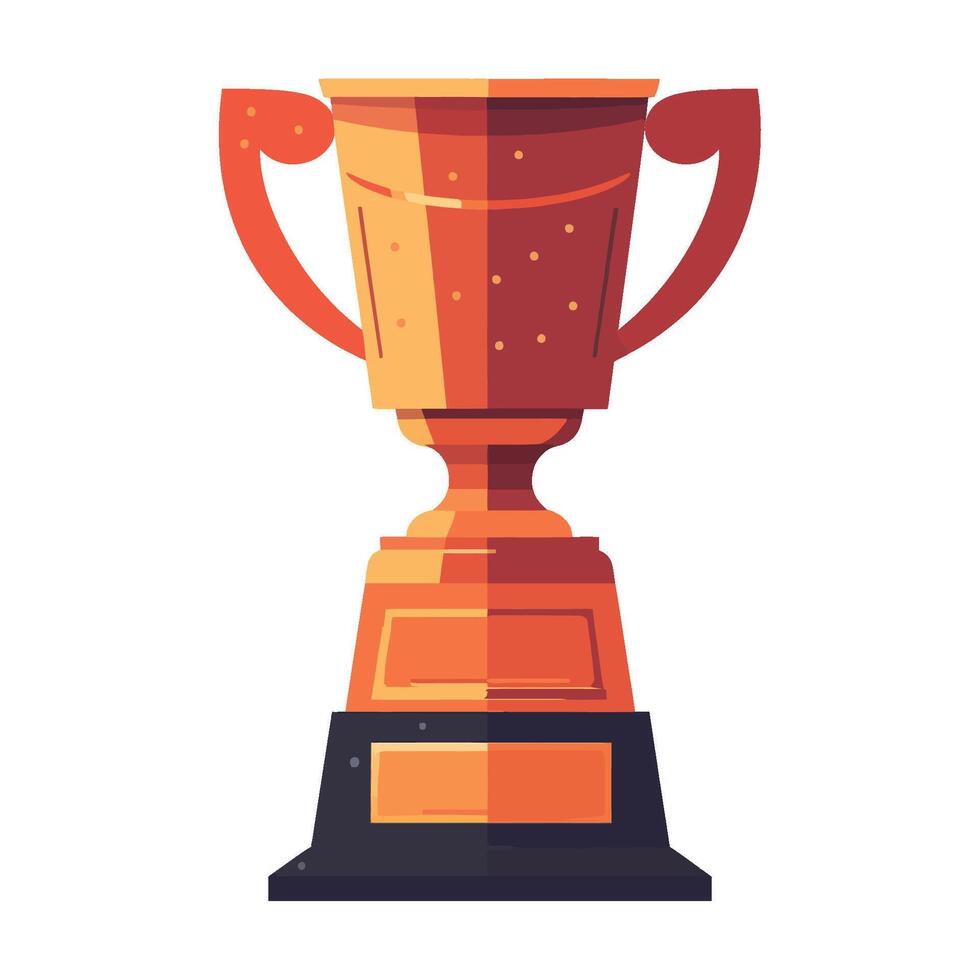 A trophy cup on a white background vector