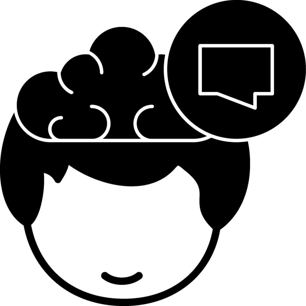 Inner Dialogue Icon Design vector