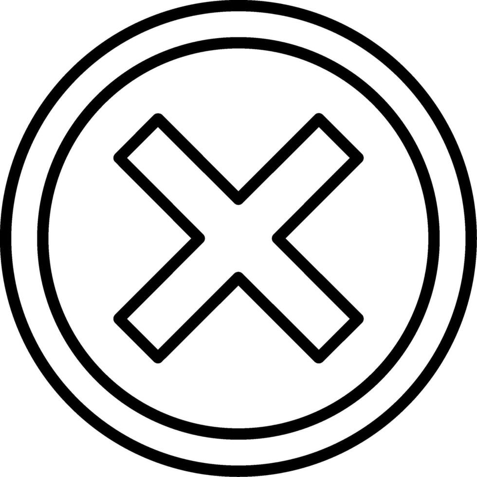 Crossmark Icon Design vector
