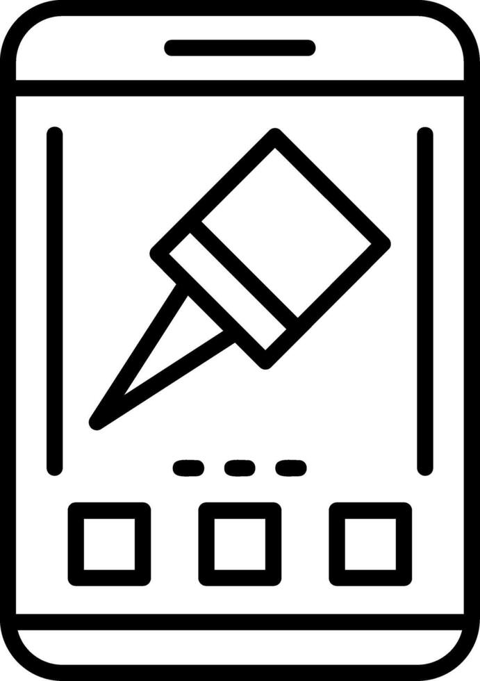Pin Icon Design vector