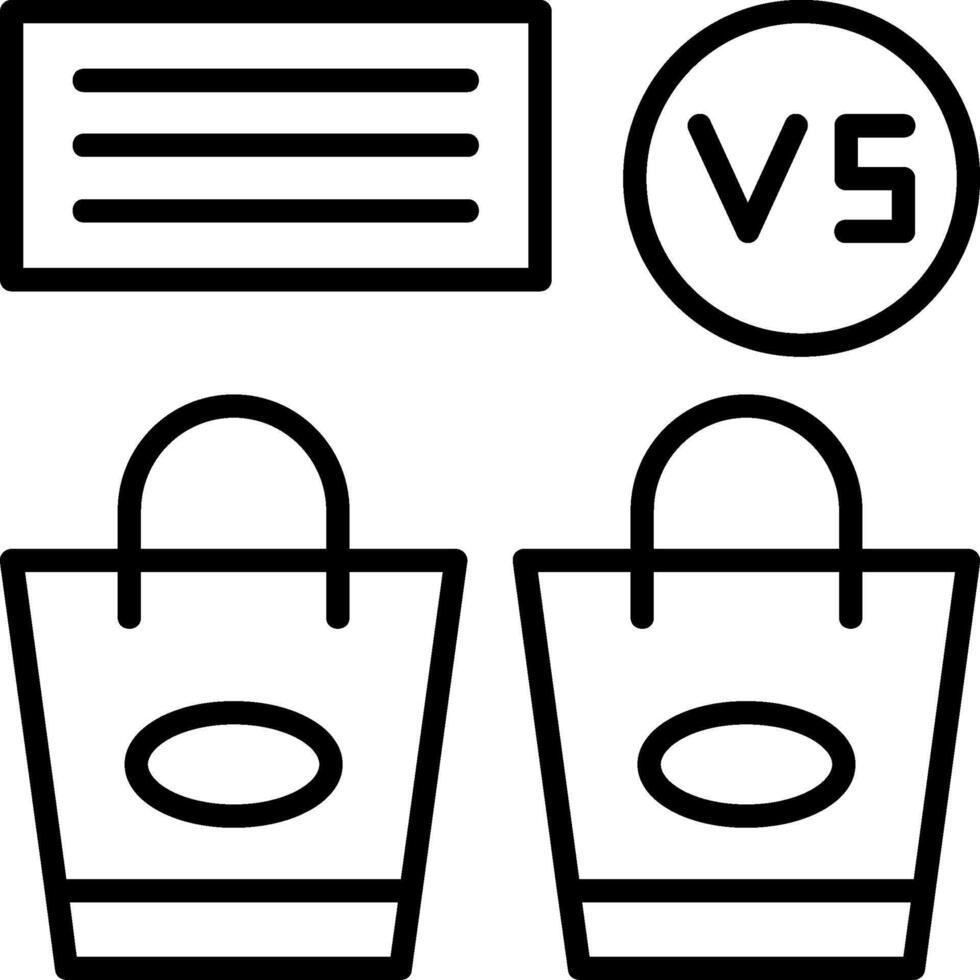 Product Comparison Icon Design vector