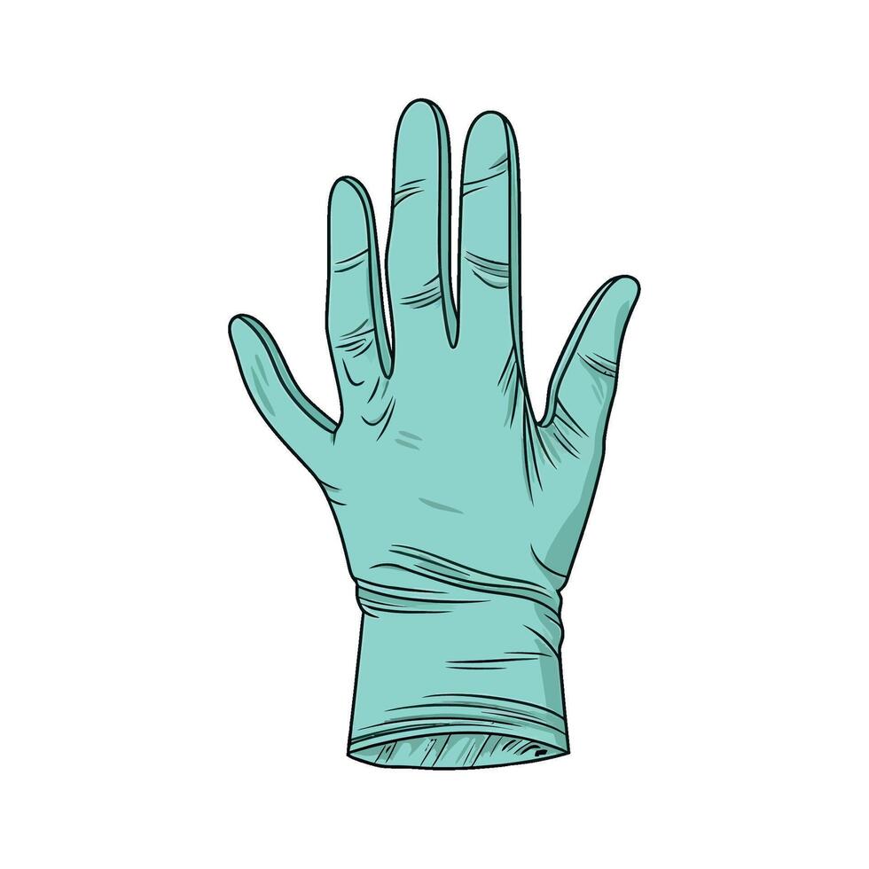 A glove with a hand in it vector