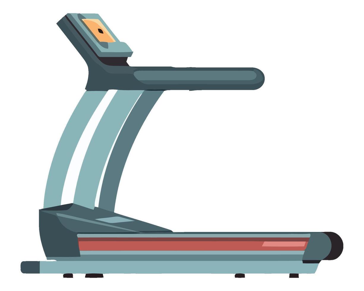 A treadmill is shown on a white background vector