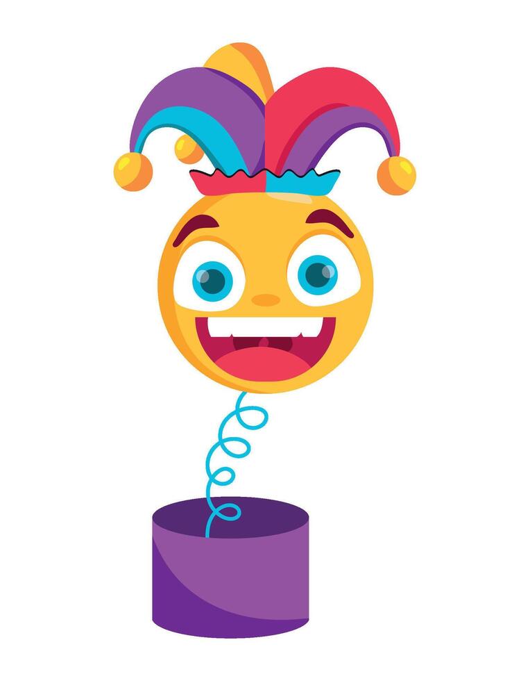 Jester hat cartoon character illustration vector