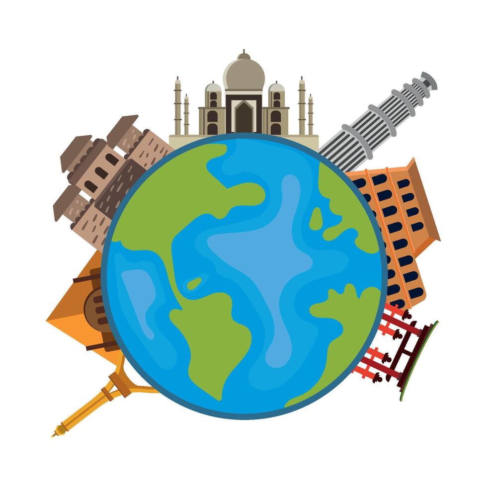 Travel around the world vector