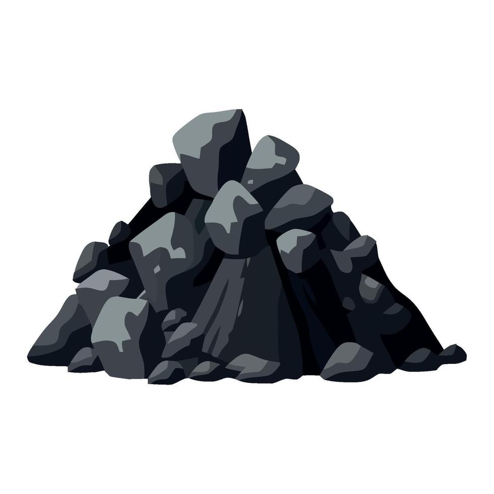 A pile of rocks on a white background vector